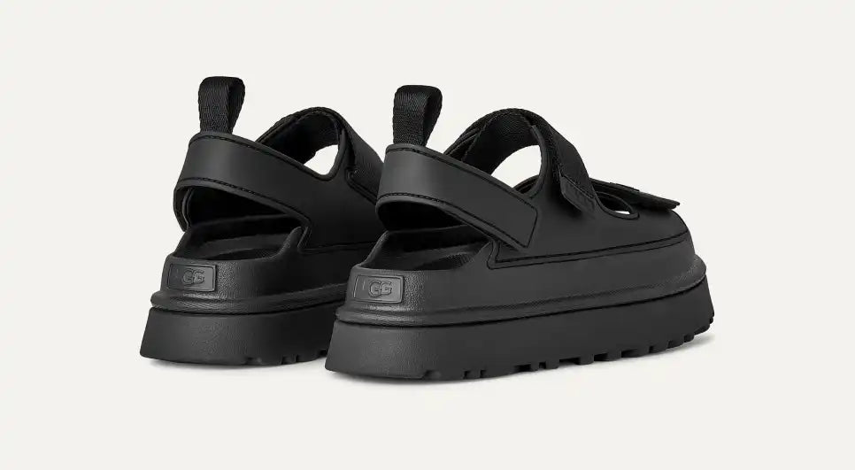 GoldenGlow Black Sandal