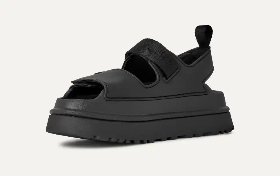 GoldenGlow Black Sandal
